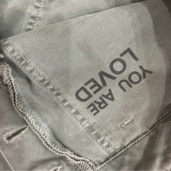 AMO denim Womens Army babe Trousers cropped cargo Pants Size 26 gray green - Picture 4 of 6